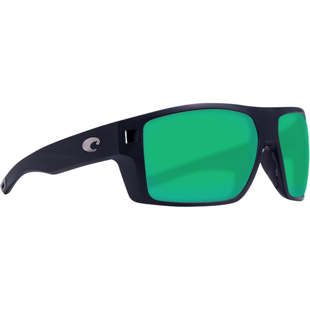 Costa Diego Matte Black Sunglasses w/Green Mirror 580P Lenses 06S9034-90341562