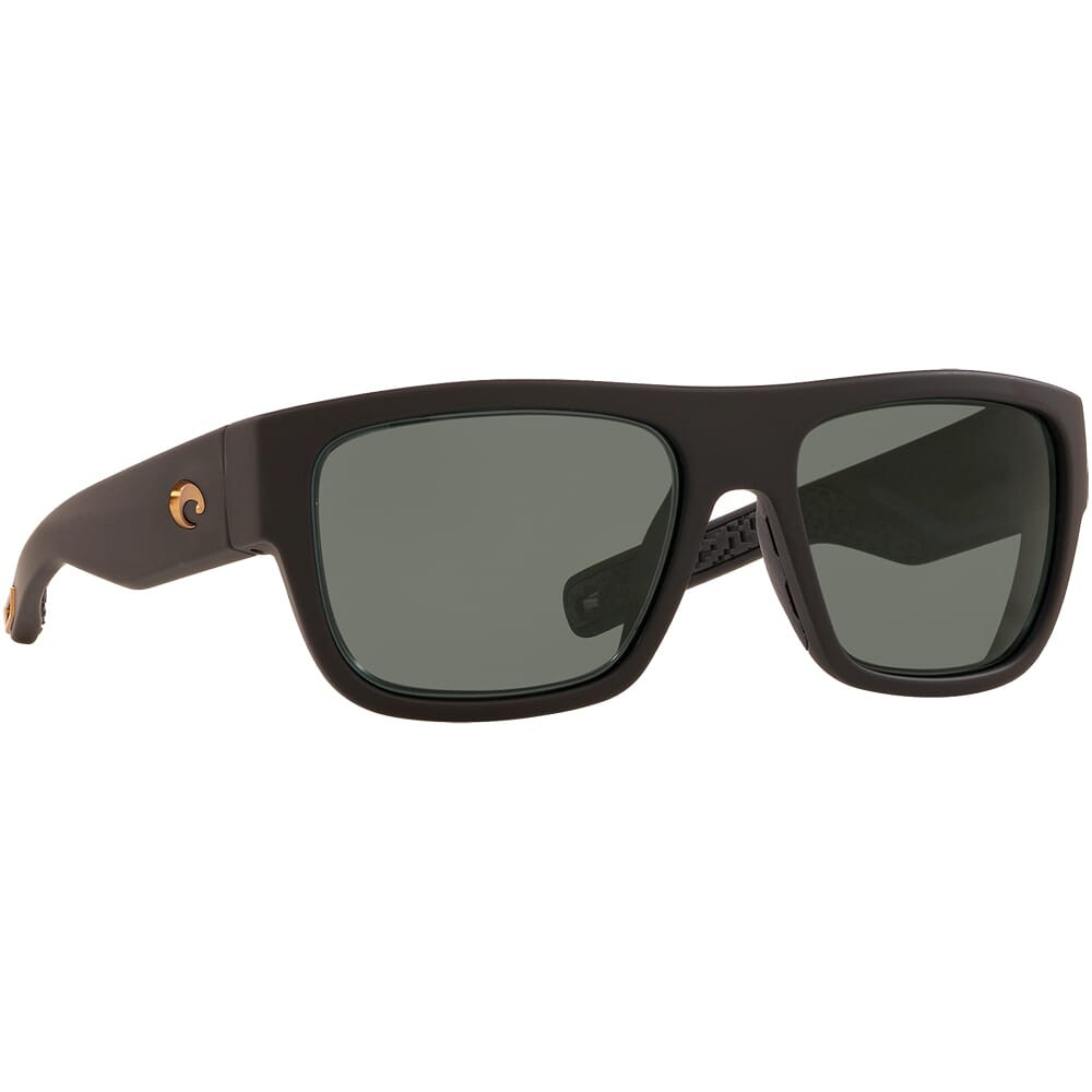 Costa Sampan Matte Black Ultra Frame Sunglasses w/Gray 580G Lenses 06S9033-90332160