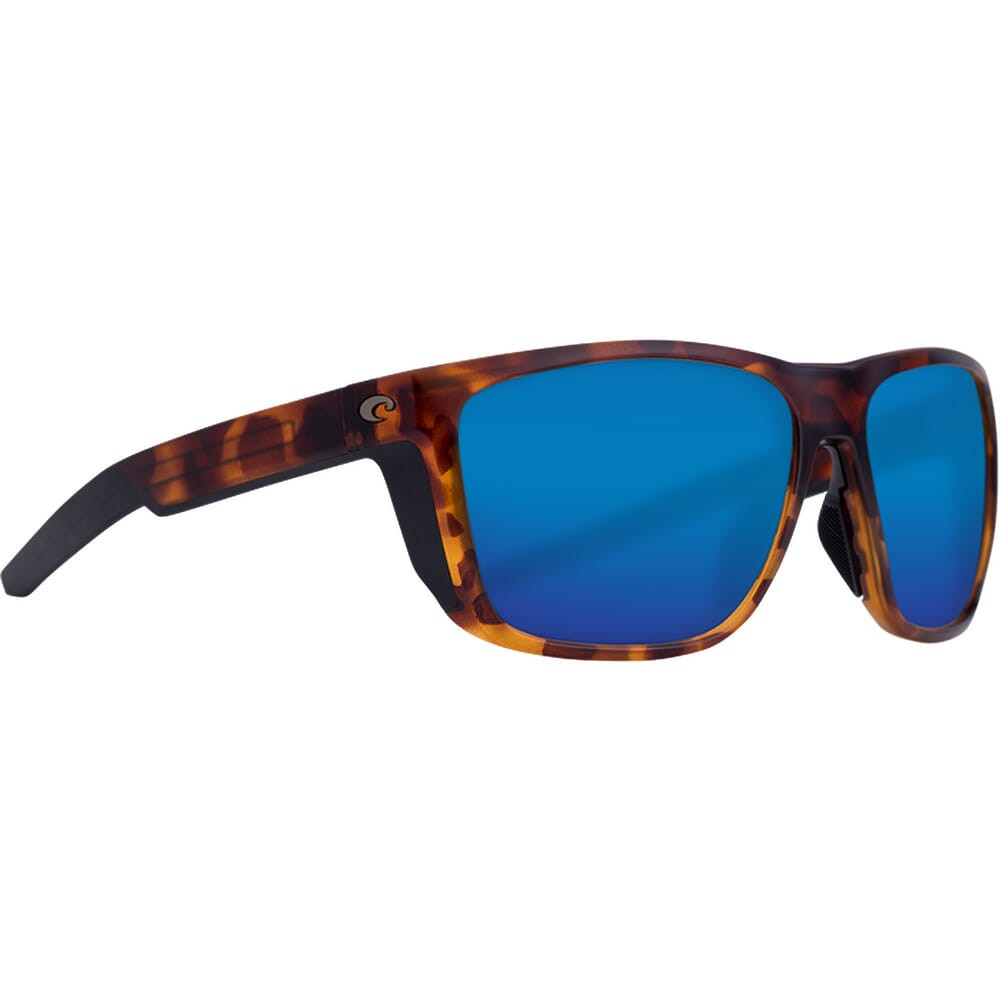 Costa Ferg Matte Tortoise Sunglasses w/Blue Mirror 580P Lenses 06S9002-90022059