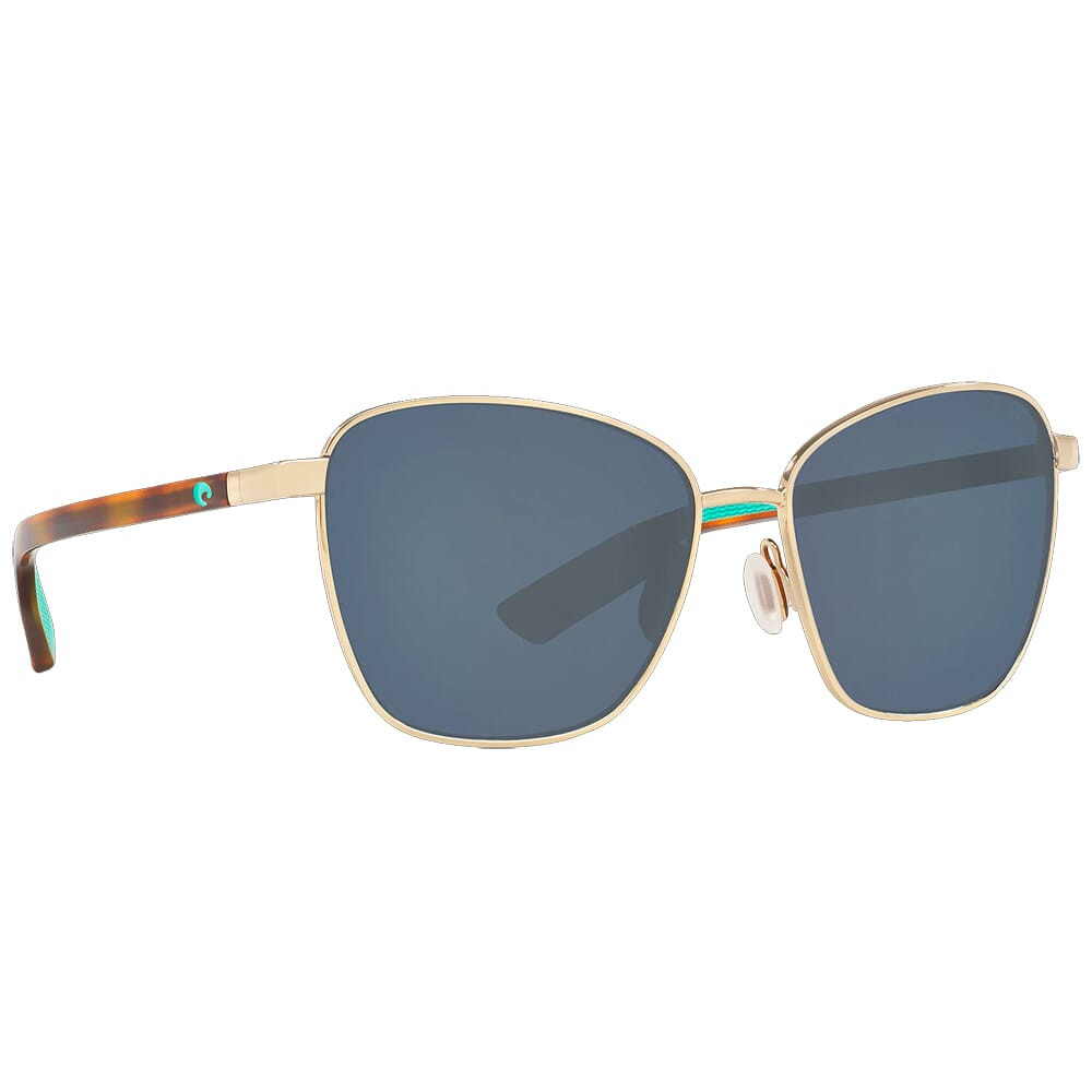 Costa Paloma Shiny Gold Sunglasses w/Gray 580P Lenses 06S4004-40040858