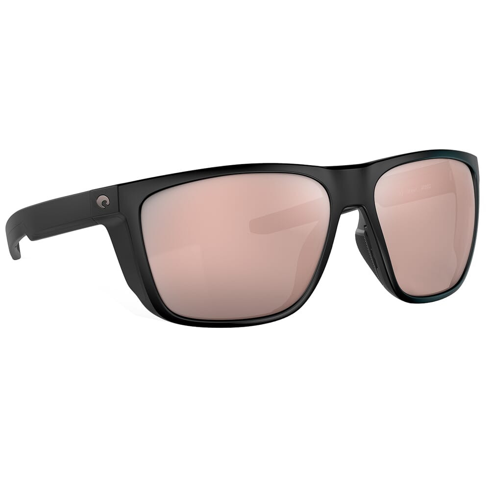 Costa Ferg XL Matte Black Sunglasses w/Copper Silver Mirror 580G Lenses 06S9012-90120362