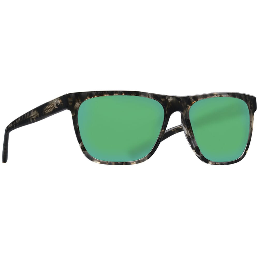 Costa Apalach Shiny Black Kelp Frame Sunglasses w/ Green Mirror 580G Lenses APA-223-OGMGLP