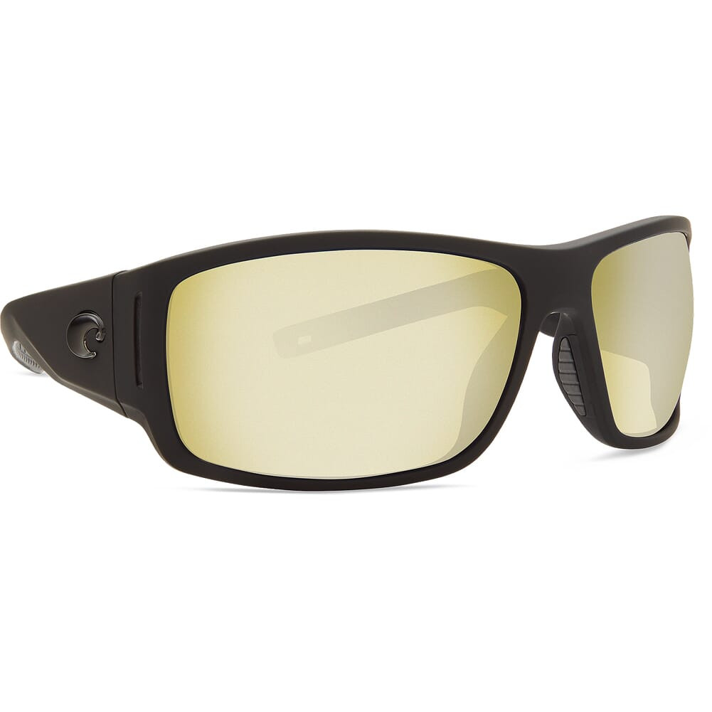 Costa Cape Matte Black Ultra Frame Sunglasses w/ Sunrise Silver Mirror 580P Lenses CAP-187-OSSP