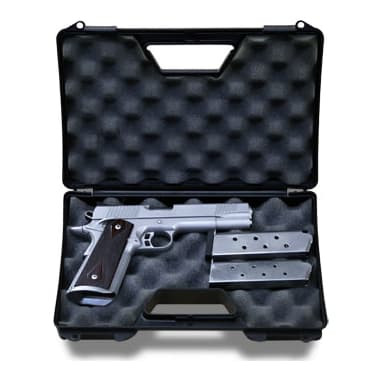 Kimber 1911 Gold Combat Stainless 'Custom Shop' in 45 ACP. Comes with 2 mags, hard case and wood grips. In good shape-UB412