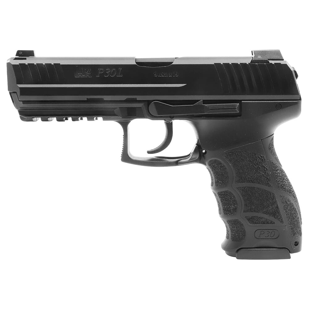HK P30L, Long Slide (V1) 9mm "light" LEM DAO Pistol w/ (3) 10rd Mags & Night Sights 81000118