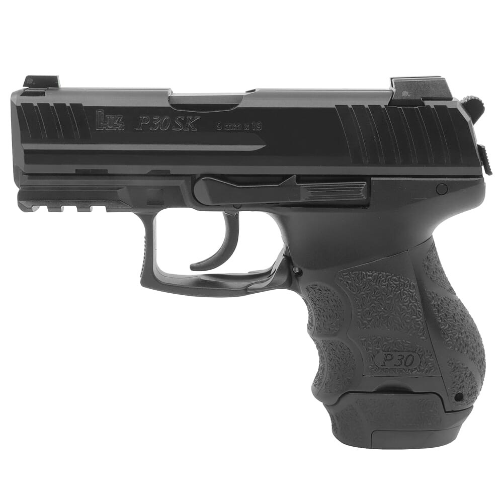 HK P30SK Subcompact (V3) 9mm DA/SA Pistol w/ Rear Decocking Button (1) 13rd and (2) 10rd Mag and Night Sights 81000544