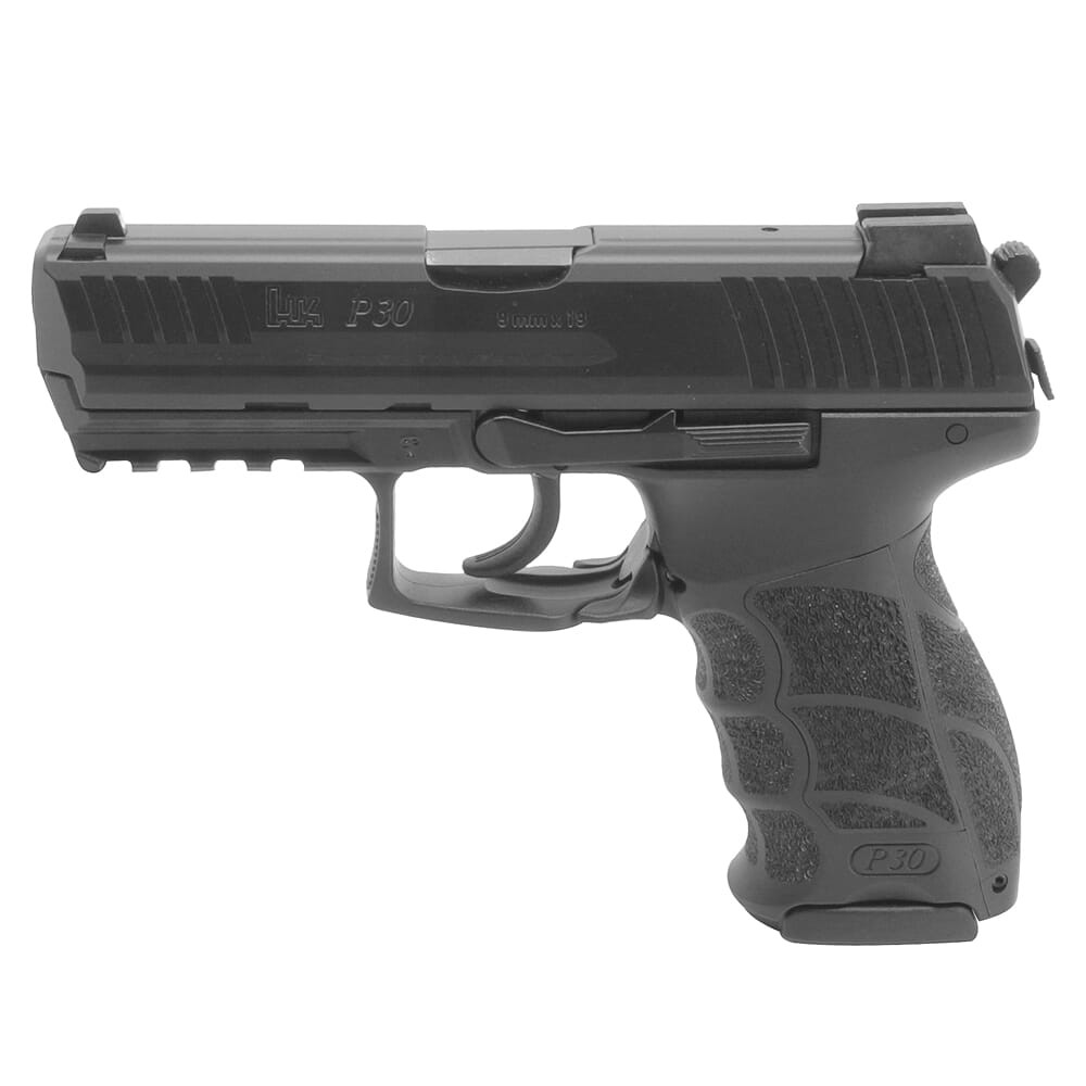 HK P30 (V3) 9mm DA/SA Pistol w/ Rear Decocking Button, (3) 10rd Mags & Night Sights 91000013