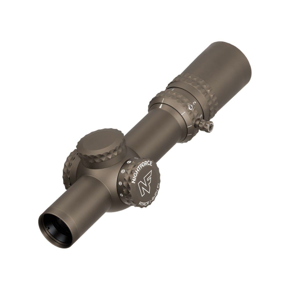 Nightforce ATACR 1-8x24mm F1 .1 Mil-Radian Power Throw Lever FC-DMx (MOA) First Focal Plane Reticle Dark Earth 34mm Tube Riflescope C709