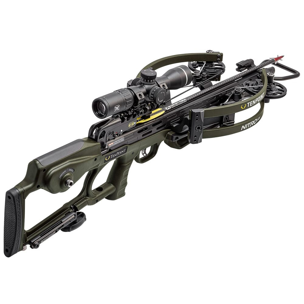 TenPoint Nitro 505 Crossbow w/ ACUslide & EVO-X Elite Black Scope Moss Green CB22005-1199
