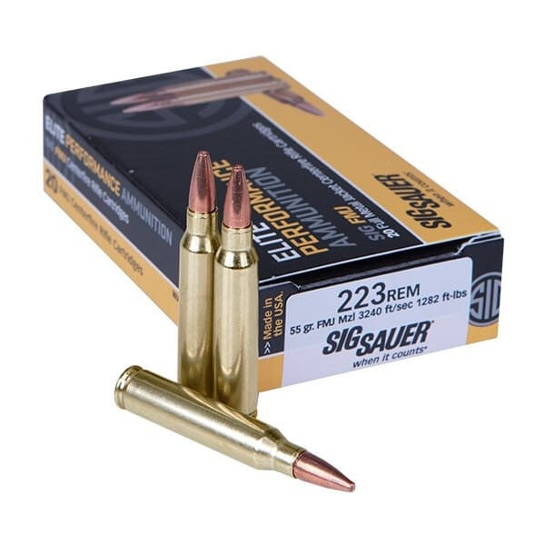 Sig Sauer Ammo .223 Rem 55gr Elite Ball 20/Box E223B1-20