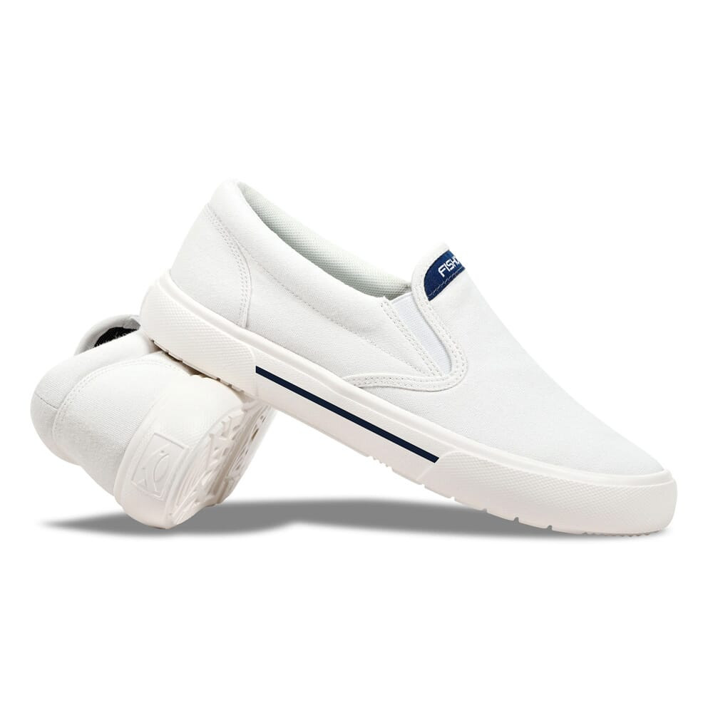 Fishooz Women's Sunbrella Slip-On White/White Shoes SBR-WSO-WHT-W