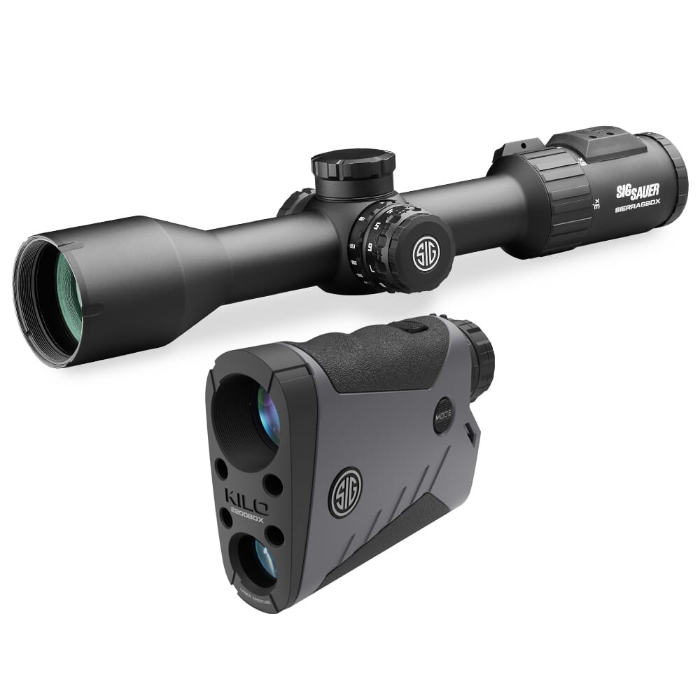 Sig Sauer BDX Combo Kit, Kilo2200BDX LRF and Sierra6BDX Rifle Scope, 3-18x44mm SOK22BDX61