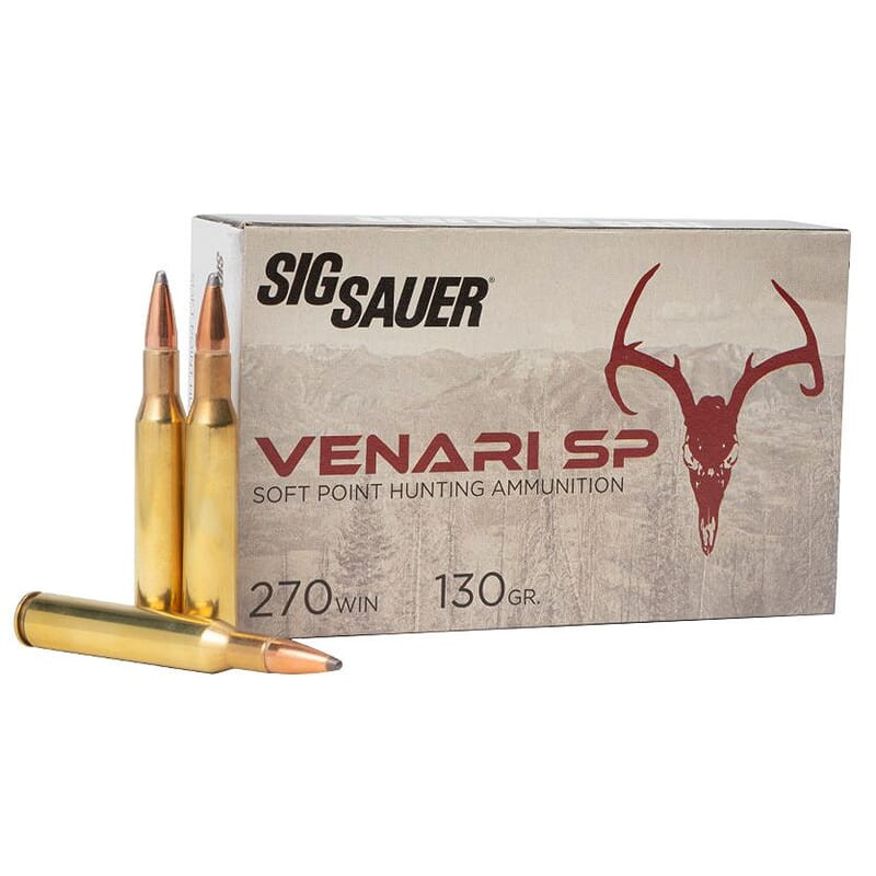 Sig Sauer Ammo .270 Win 130gr Venari Soft Point 20/Box V270SP130-20