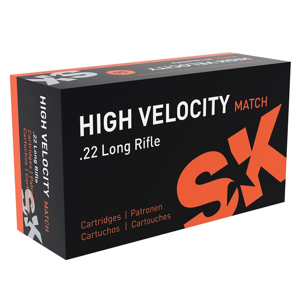 SK Ammunition .22 LR High Velocity Match 40gr Ammunition Box of 50rds 420437