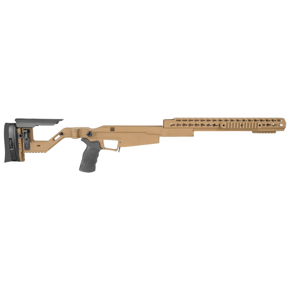 Accuracy International AXSR AICS Rem 700 LA .338 Lapua Mag CIP Right Folding, 16 Forend Dark Earth SRC-002DE