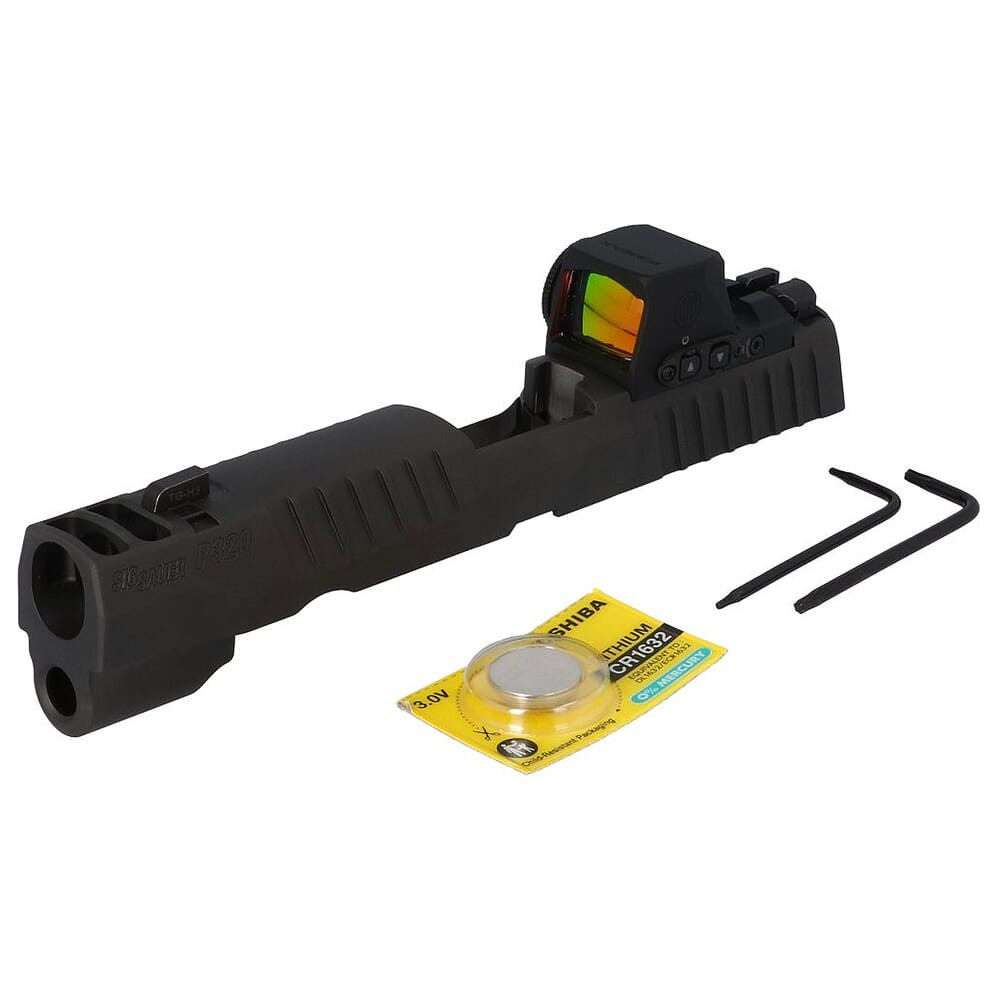 Sig Sauer P320 9mm 3.9" Bbl Black Slide Assembly w/XRAY3 Sights, ROMEO-X PRO & Integrated Compensator