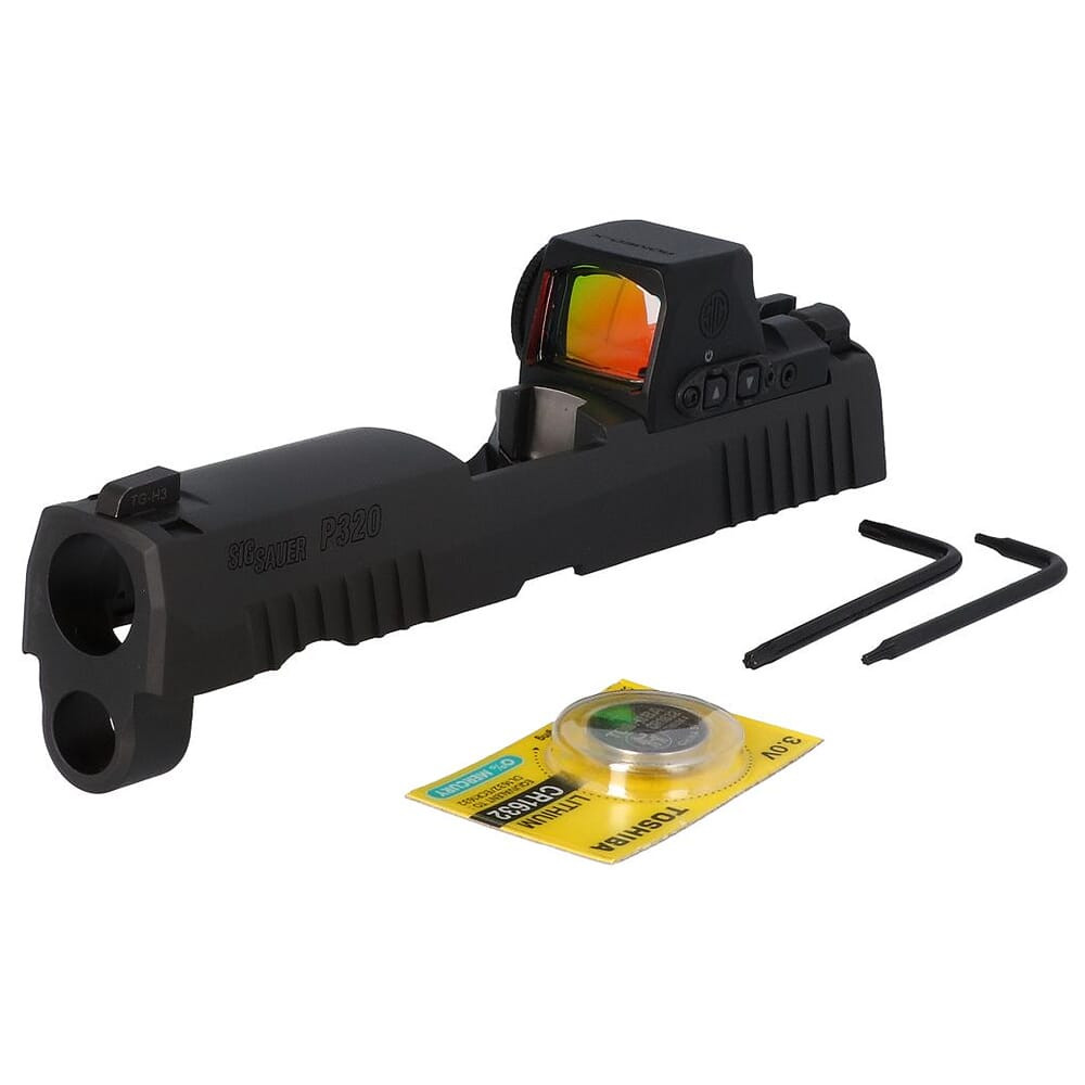 Sig Sauer P320 9mm 3.9" Bbl Black Slide Assembly w/XRAY3 Suppressor Sights & ROMEO-X PRO