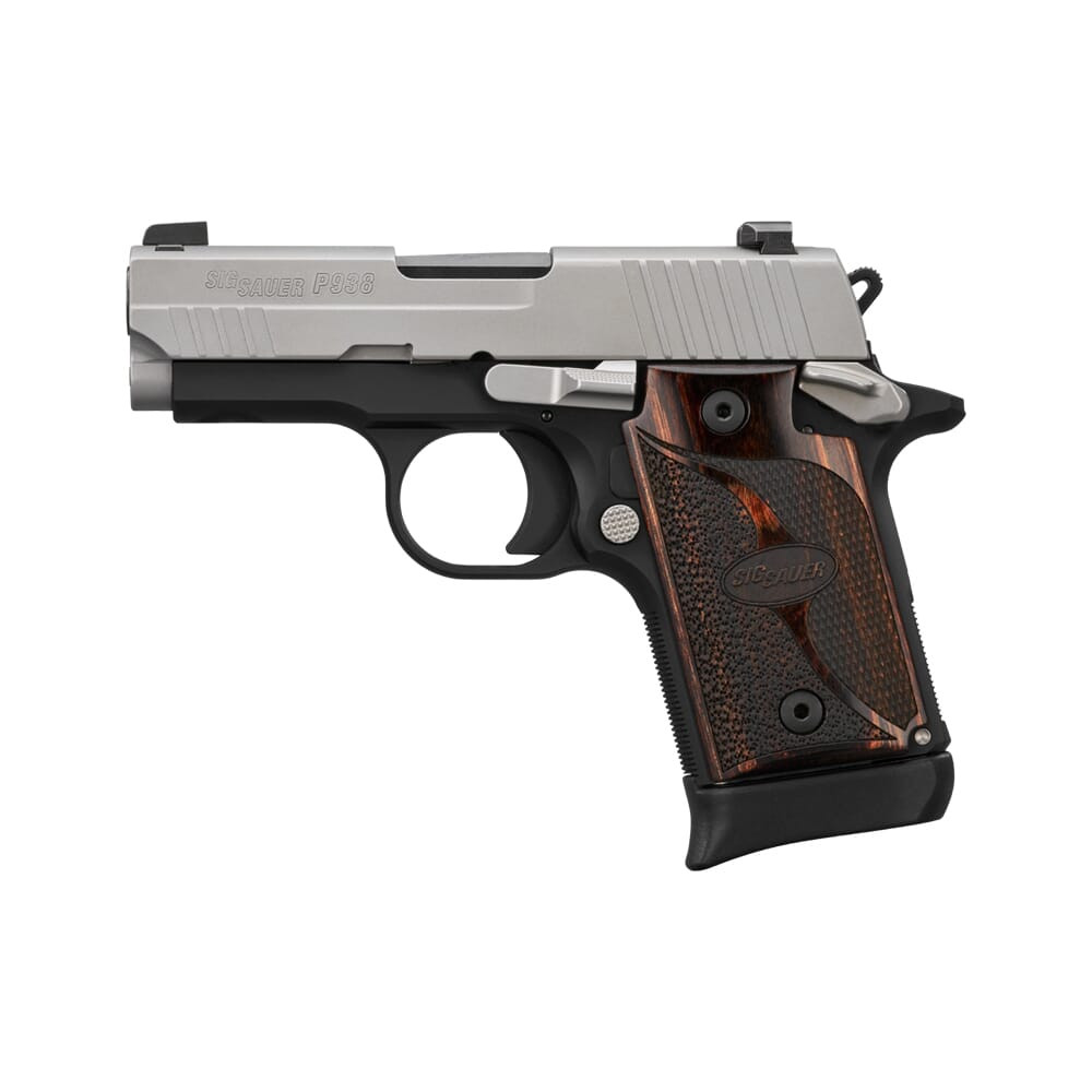 Sig Sauer P938 9mm 3" Bbl Ambi Two-Tone Micro-Compact Handgun w/XRAY3, (1) 6rd, & (1) 7rd Mags 938-9-TXR3-AMBI