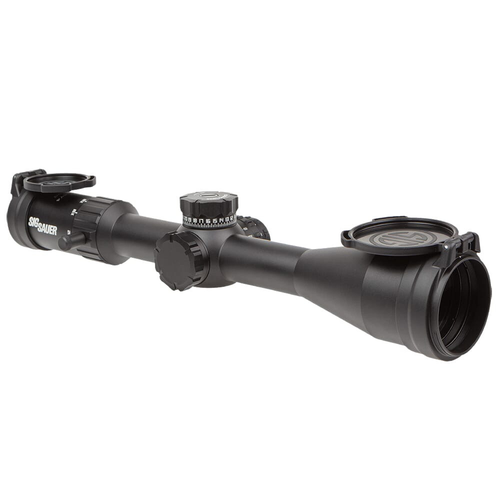 Sig Sauer WHISKEY4 2.5-10x42mm QuadPlex 1/4MOA SFP Riflescope w/Capped Turrets & Side Focus SOW42003