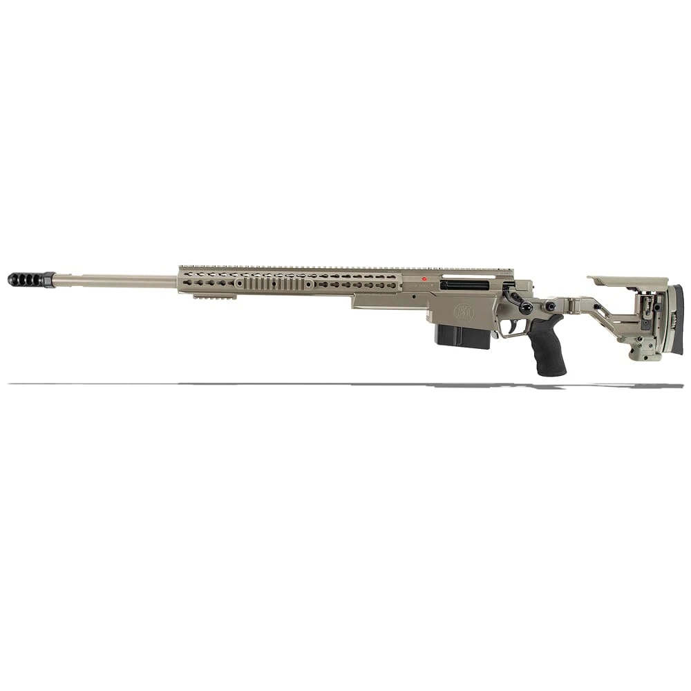 Accuracy International AXSR Folding Left Hand Rifle .300 Norma Mag Elite Sand 27" 3/4"-24 w/Brake SR30N27MLHES