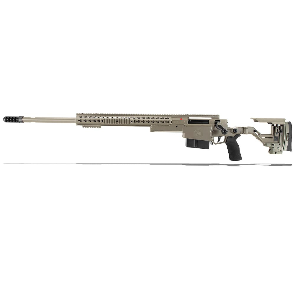 Accuracy International AXSR Folding Left Hand Rifle .338 Norma Mag Elite Sand 27" 3/4"-24 w/Brake SR38N27MLHES
