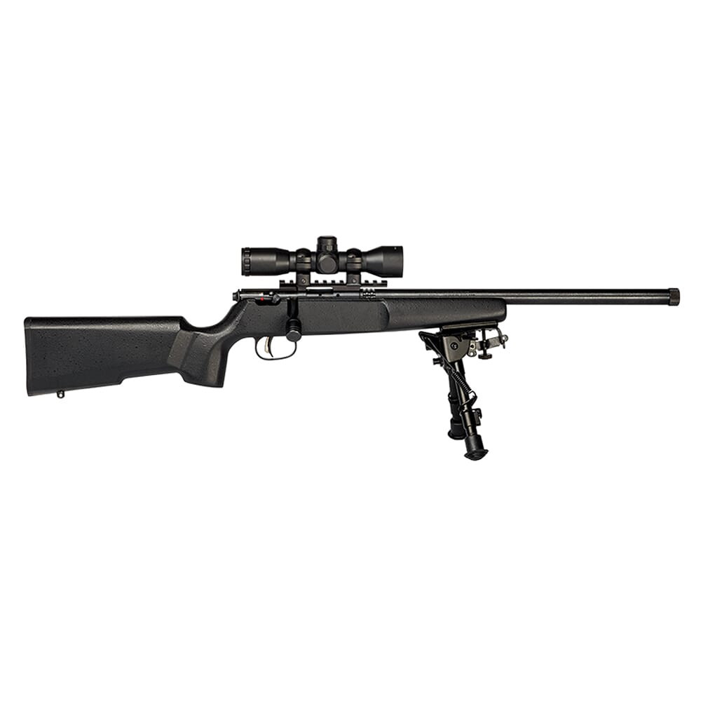 Savage Arms Rascal Target XP .22 LR 16.13" 1:16" 1/2x28 Bbl Blk Hardwood BA Single-Shot Rifle w/Bushnell 3-9x40mm Scope 13824