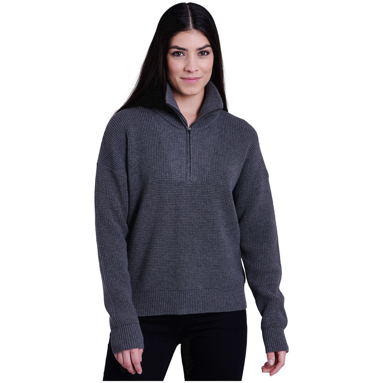 Kuhl Norda 1/4 Zip Sweater Sweater Charcoal Women's 4077-CH-W