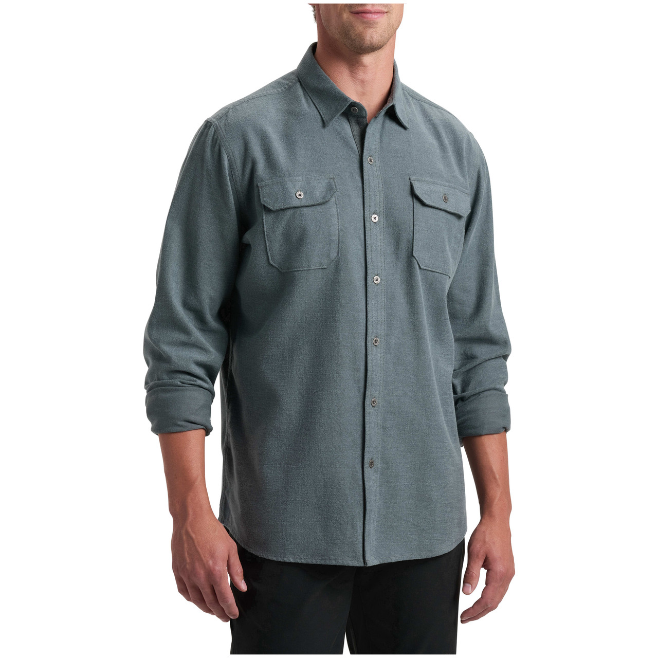 Kuhl Descendr Long Sleeve Flannel Overcast Men's 7244-OVC-M