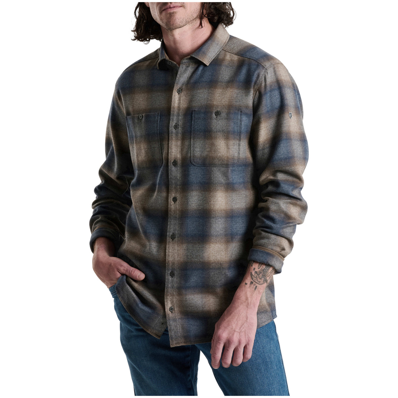 Kuhl Law Long Sleeve Flannel Midnight Timber Men's 7373-MDNT-M