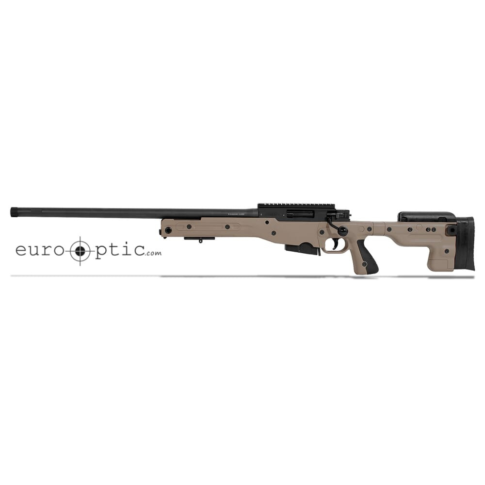 Accuracy International AT Fixed Pale Brown 6.5 Creedmoor 24" LH Rifle AT-650LFIPBQ24T2TP
