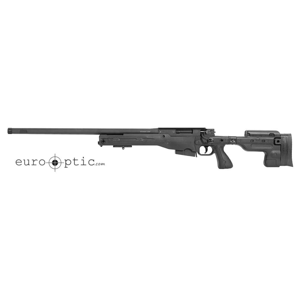 Accuracy International AT 6.5 Creedmoor 24" 5/8"-24 Threaded Folding LH Stock Black Rifle ATLHFO6524BL