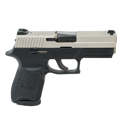Sig Sauer P250 9mm Compact Nickel, Used:  Good condition, UA1237
