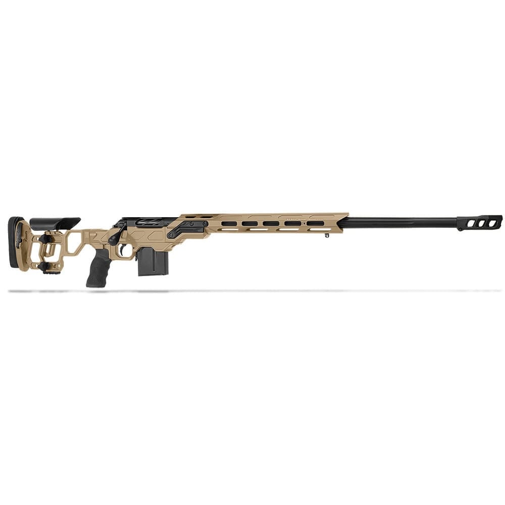 Cadex Defense R7 Field Comp M-LOK Tan/Black 300 Win Mag 26" 30 MOA Skeleton Rifle CDXR7-FCP-300-26-B-MB-HTB