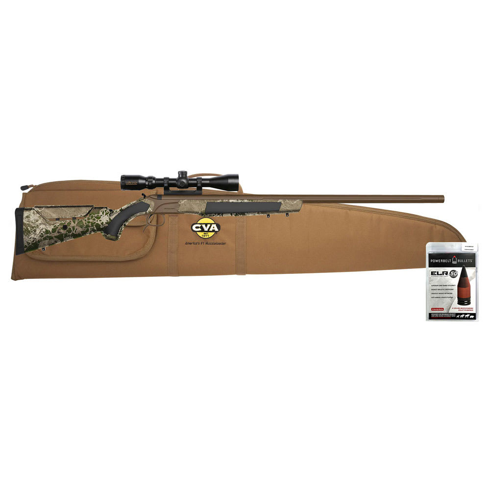 ACCURA™ LR-X - Cerakote Patriot Brown + Nitride | Realtree Hillside - KonusPro 4-12x44 IR BDC Reticle - .50 cal - 30" bbl - 3/4x24 PR3207NSCP