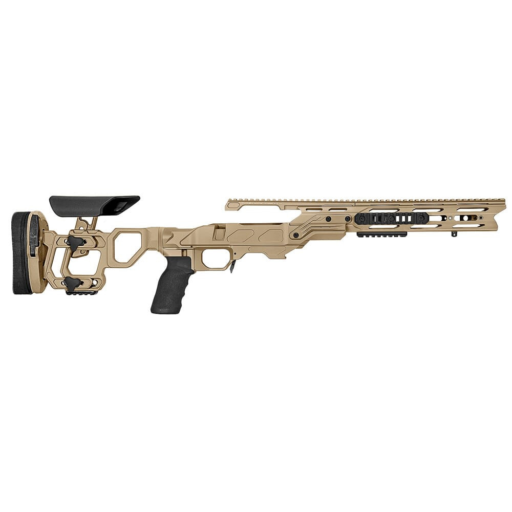 Cadex Defense Field Tactical Tan Rem 700 LA Skeleton Fixed 20 MOA #8-40 for SSSF 3.850" CIP Chassis STKFT-REM-RH-LA-B-208-E-TAN