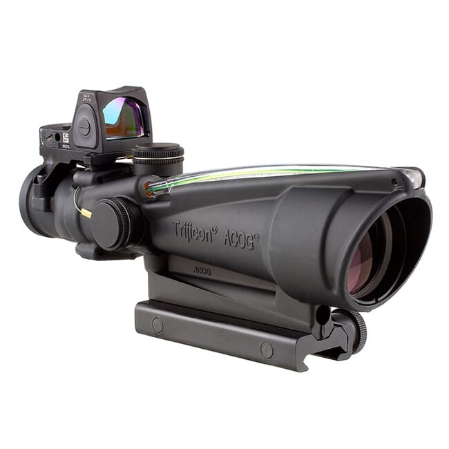 Trijicon 3.5x35 ACOG Dual Illum Green Chevron .223 Reticle w/Colt Knob Mount - Adjustable LED 3.25 MOA Red Dot RMR Type 2 TA11-C-100565