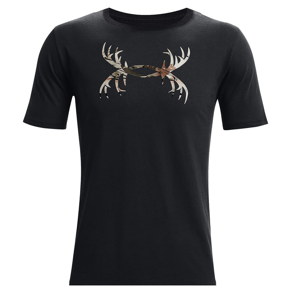 Under Armour Antler Logo Short Sleeve Tee Black/UA Barren Camo 1366017-001