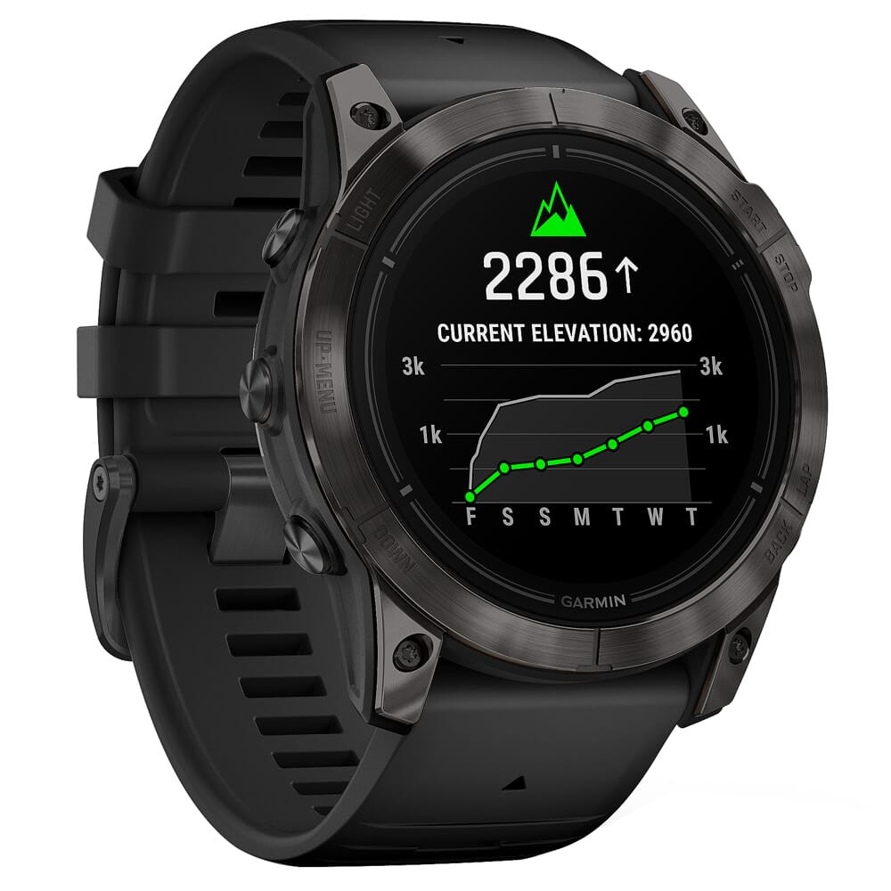 Garmin epix Pro Sapphire 51mm Carbon Gray DLC Titanium Smartwatch w/Black Band 010-02804-00