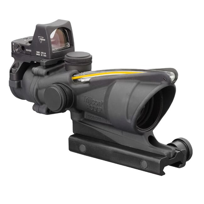 Trijicon 4x32 ACOG Dual Illum Amber Crosshair .223 Reticle w/Colt Knob Mount - LED 3.25 MOA Red Dot RMR Type 2 TA31-C-100551