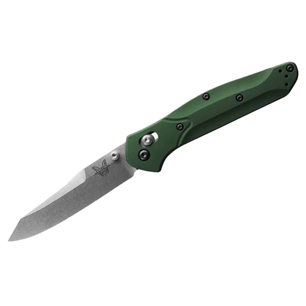 Benchmade 940 Osborne AXIS Reverse Tanto Green Aluminum Knife 940