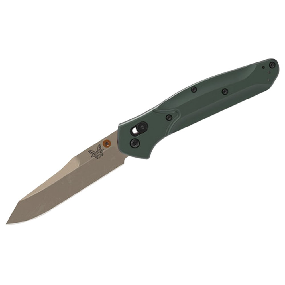 Benchmade Osborne AXIS Reverse Tanto Taiga Green Aluminum Knife 940FE-2601