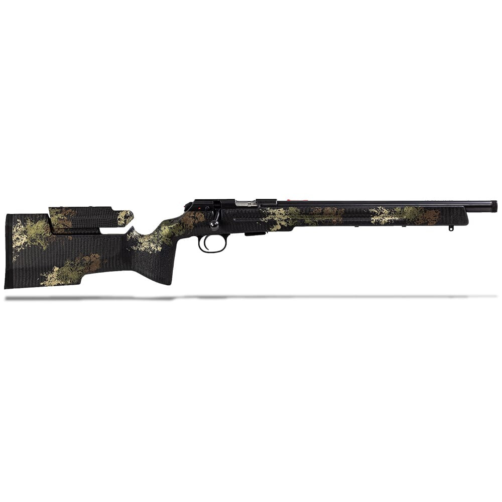 CZ-USA 457 Varmint Precision Trainer MTR .22 LR 16.2" 1/2x28 Nitride, 11mm Dovetail 5rd Rimfire Rifle, Manners Composite Camo Stock, Adj Cheek 02355
