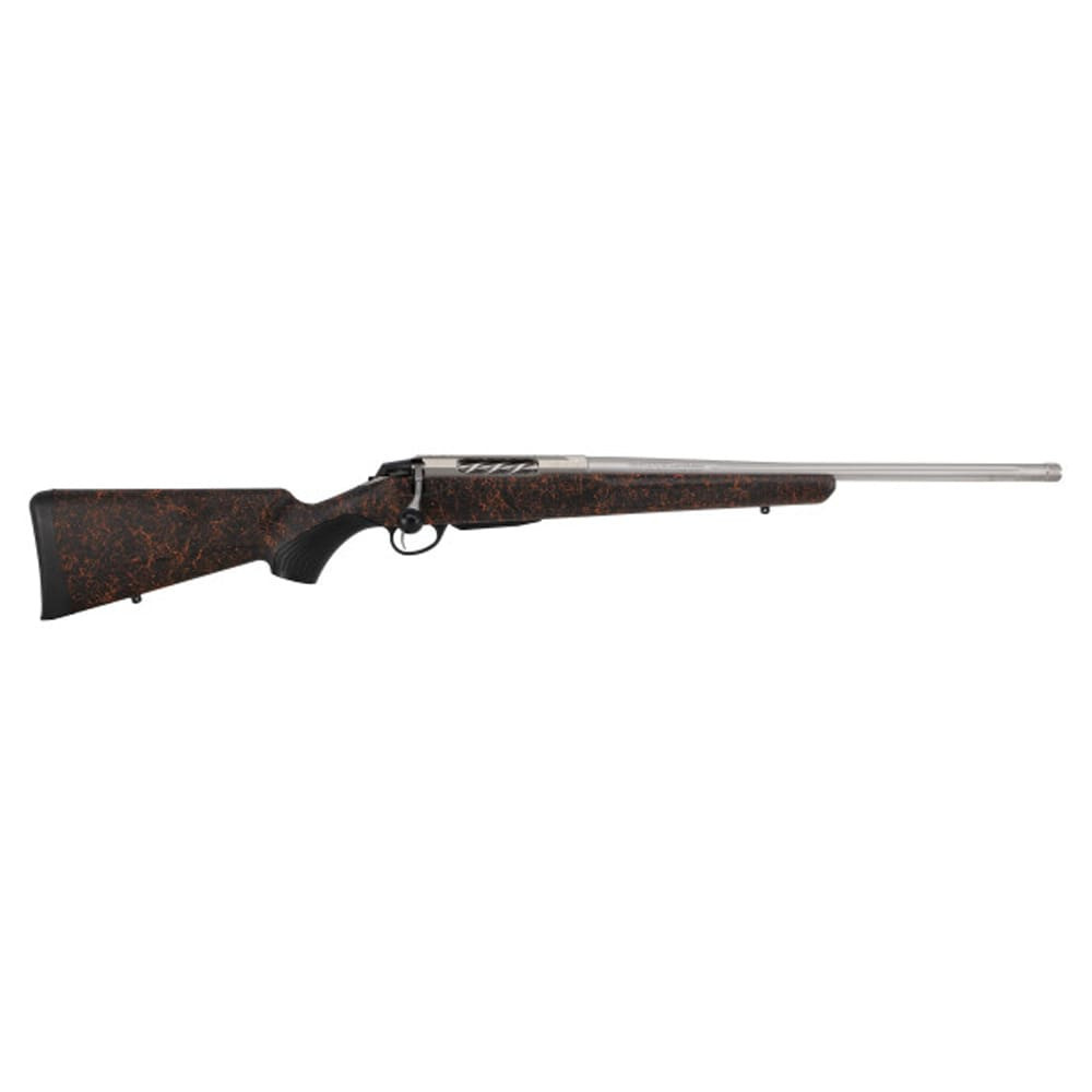 Tikka T3X Lite Stainless Steel 270 WIN NS 20 Fluted BBL 1:1/10 5/8x24 TPI RH 3RD Synth / Roughtech Black Paint Orange Web J03795