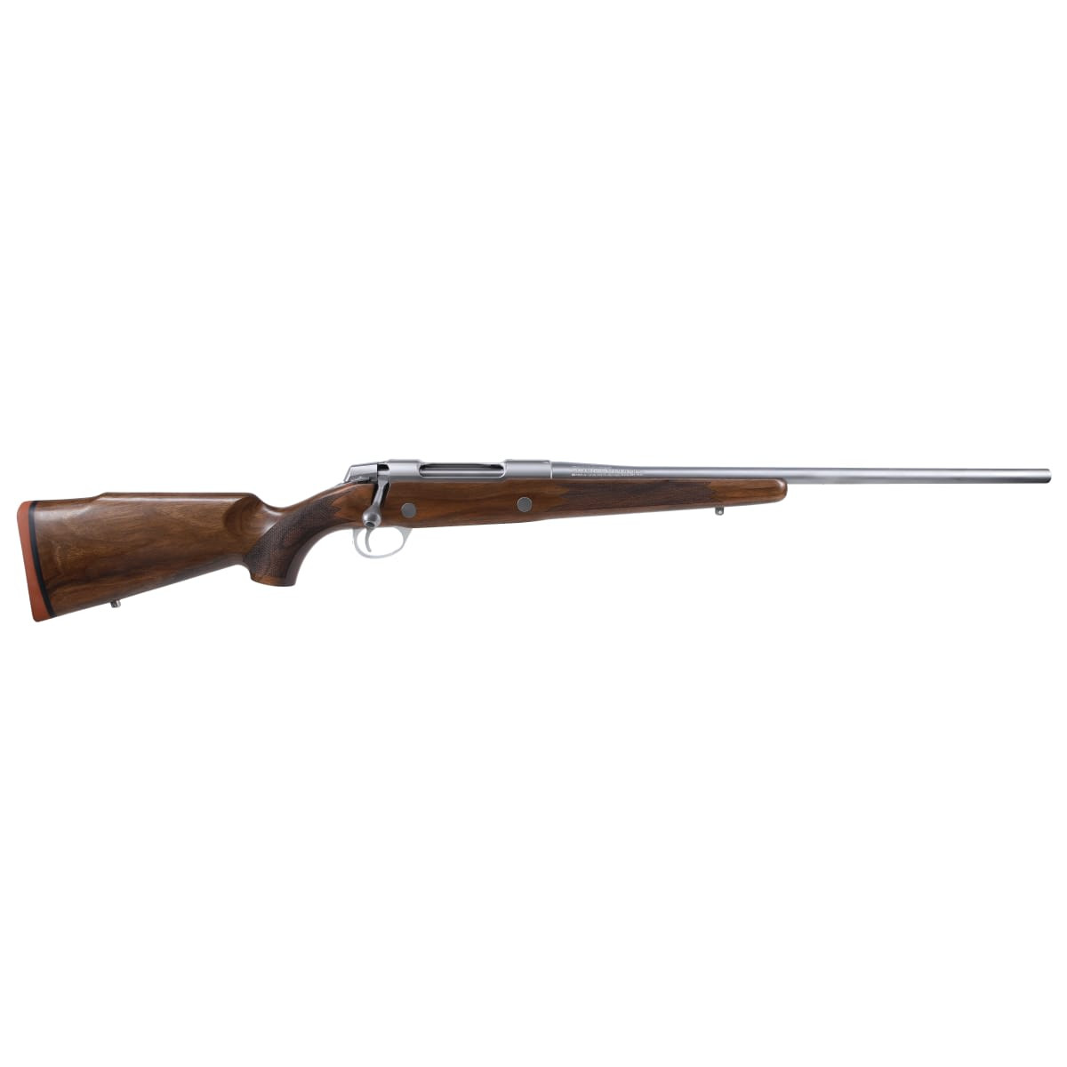 Sako 90 Hunter Stainless Steel  223 REM No Sights 22.4  BBL 1:12  TPI RH SS Trig  6RD Wood / Oiled Brown J06027