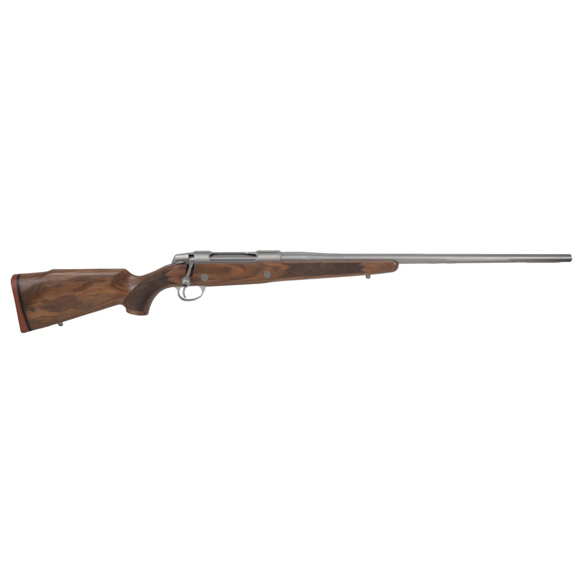 Sako 90 Hunter Stainless Steel 375 H&H No Sights 24.5  BBL 1:12  TPI RH SS Trig  4RD Wood / Oiled Brown J06164