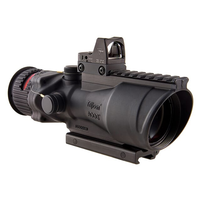 Trijicon 6x48 ACOG Dual Illum Red Chevron .308 Reticle w/Colt Knob Mount - LED 6.5 MOA Red Dot RMR Type 2 TA648-D-100560