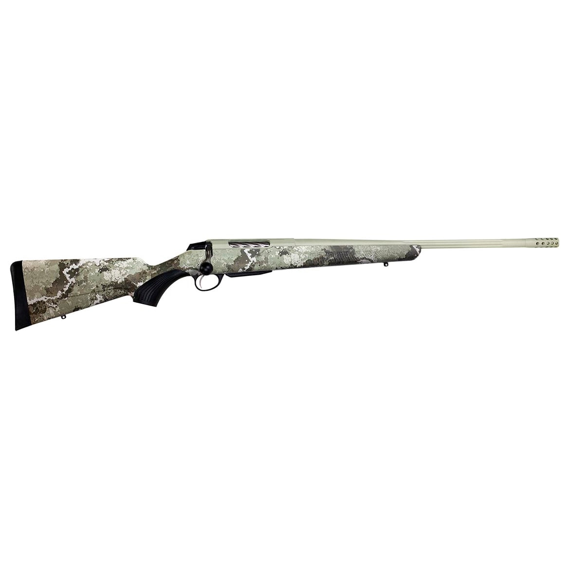 Tikka T3x Roughtech, SS, Fluted Threaded BBL, Left Handed 7MM PRC 24" Bbl 1:8 5/8in x 24tpi Roughtech Ember JRTXRBS47124