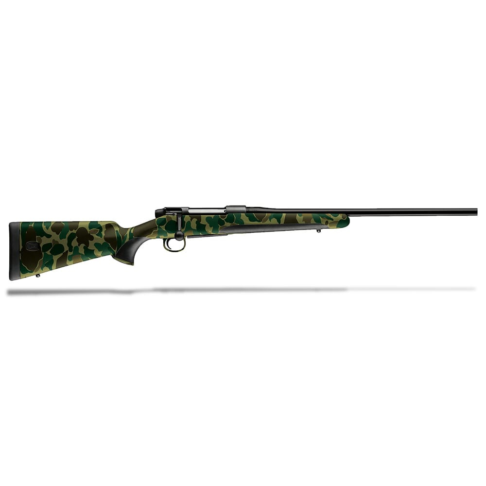 Mauser M18 7mm Remington Magnum 24" 1:9.5" 1/2x28 Bbl Rifle w/Old School Camo Stock M18OS7MT