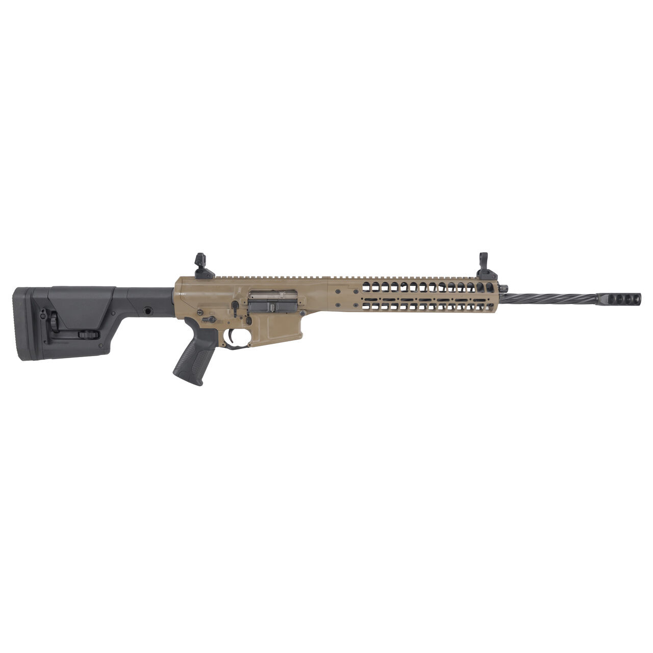 LWRC REPR MKII 7.62mm NATO 20" 1:10" 5/8x24 Spiral Fluted Bbl FDE CA Compliant Rifle REPRMKIIR7CKF20SCCAC