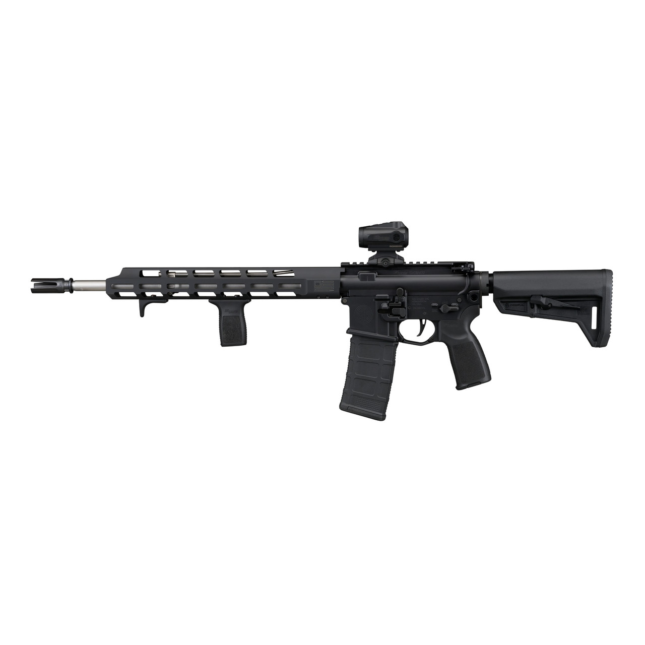 Sig Sauer SIGM400 5.56 NATO 16" Bbl Tread Coil V2 Black Semi Tele Stock AL M-LOK HG Rifle w/Romeo5 GEN II Red Dot & (1) 30rd Mag RM400-16B-TRD-V2-COIL
